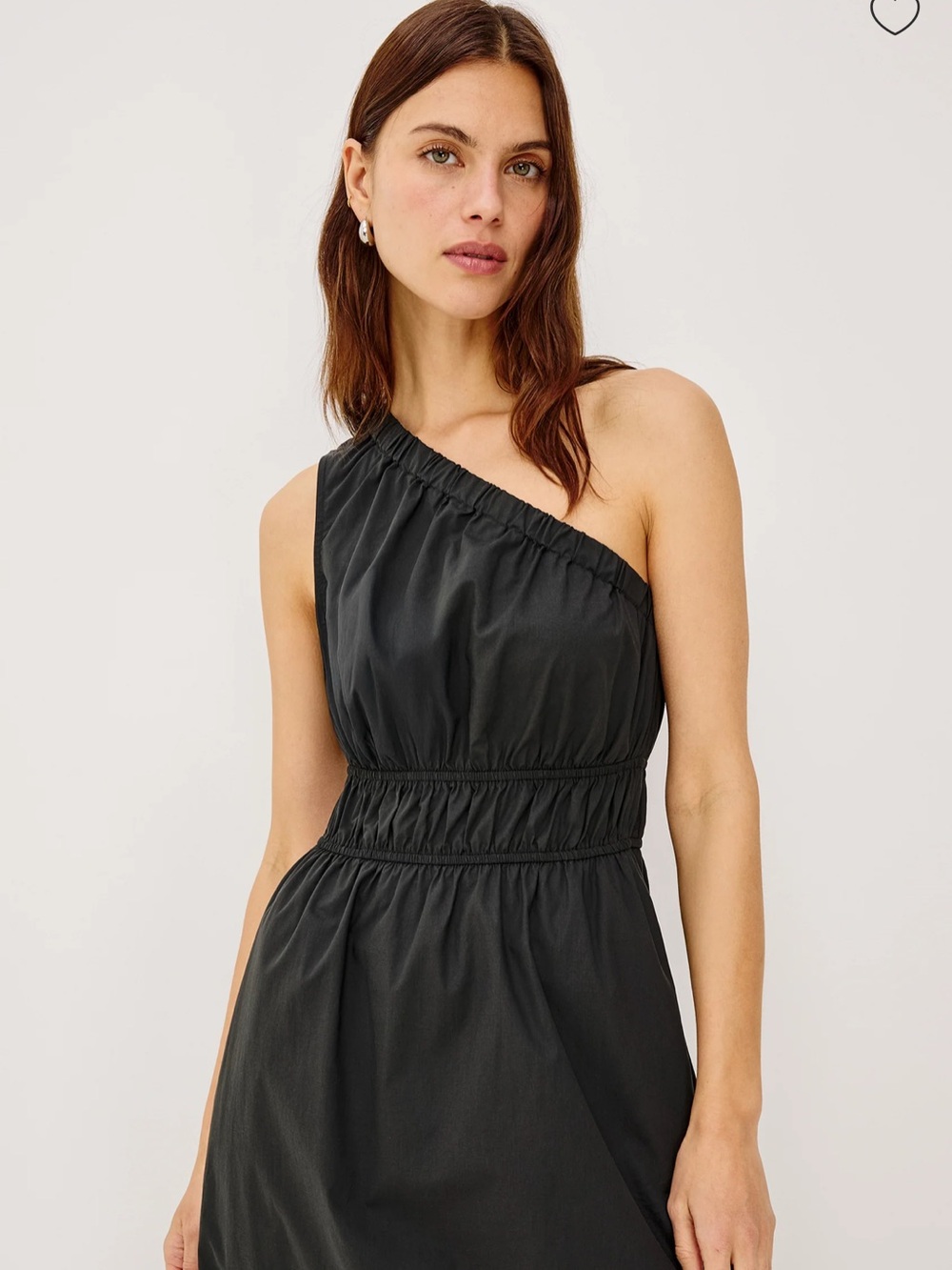 Rails Selani One-Shoulder Black Midi Dress - Sleek Women's Dress - Picture 3 of 9